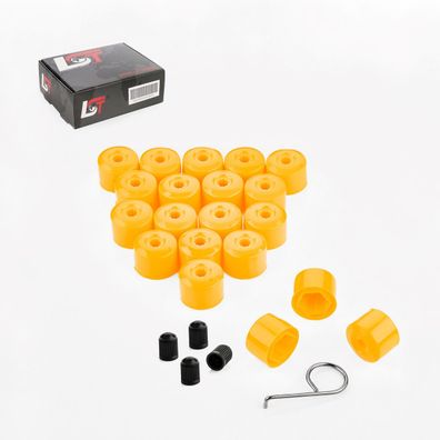 20x Radschrauben Kappen Set 17 mm gelb für JAGUAR Daimler Maybach Mercedes
