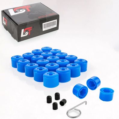 20x Radschrauben Abdeckkappen Set 17 mm blau für SAAB VOLVO OPEL Vauxhall