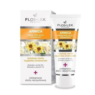 Flos-Lek Augenkonturpflege mit Arnika-Extrakt - 30ml, Reduziert Schwellungen & Médigk