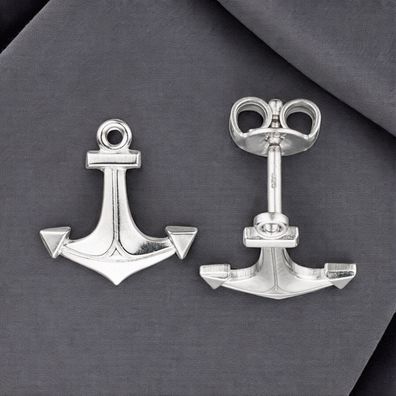 Ohrstecker Anker 925 Sterling Silber rhodiniert Ohrringe Silberohrstecker