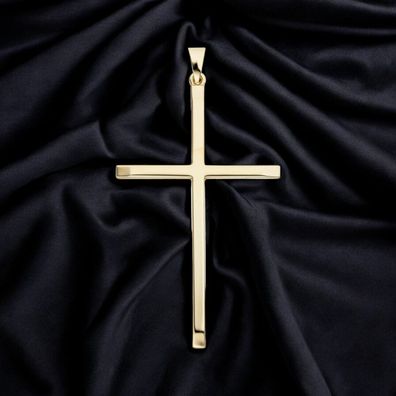 Anhänger Kreuz schmal 333 Gold Gelbgold Kreuzanhänger Goldkreuz