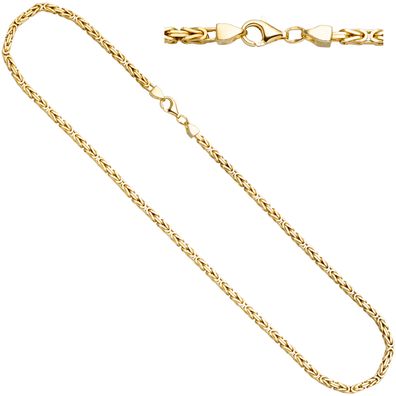 Königskette 925 Sterling Silber gold vergoldet 3,1 mm 45 cm Kette Halskette