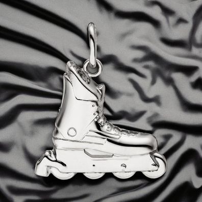 Anhänger Inline-Skate 925 Sterling Silber teil matt Silberanhänger