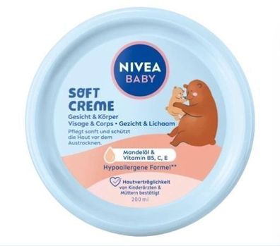 DE) Nivea Baby miÄ?kki krem dla dzieci, 200ml (PRODUKT Z Niemiec)