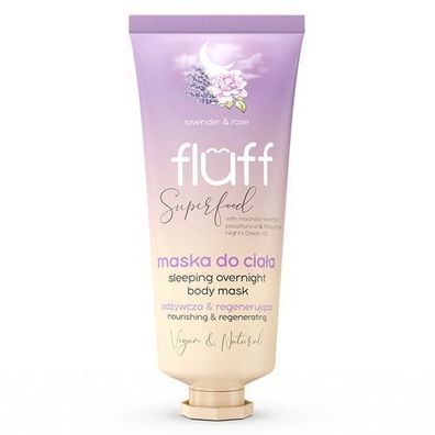 Fluff Superfood Körpermaske Rose Lavendel, 150 ml