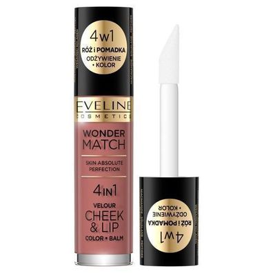 Eveline Cosmetics Wonder Match Velour Cheek&Lip RÃ³Å¼ i pomadka w pÅ?ynie 05, 4,5 ml