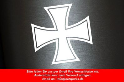 1 x 2 Plott Aufkleber Eisernes Kreuz 15x15 cm Sticker Autoaufkleber Shocker Fun