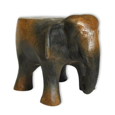 Elefant Holzelefant Elefantentisch Handarbeit Dekoration Blumenständer Hocker (10994)