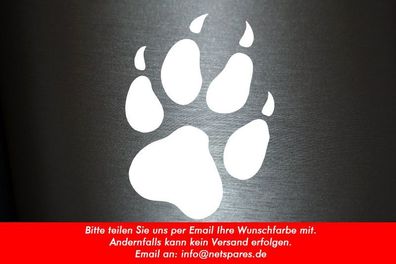 1 x 2 Plott Aufkleber Pfote Kralle Hundepfote Hund Sticker Tuning Autoaufkleber