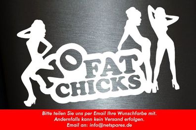 1 x 2 Plott Aufkleber No Fat Chicks Chick Sexy Gogo Dance Sticker Tuning Fun