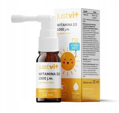 Justvit Vitamin D3 Tropfen 1000 I.E. 10 ml