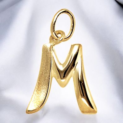 Anhänger Buchstabe M 375 Gold Gelbgold Buchstabenanhänger