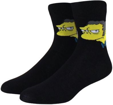 Moe Szyslak Schwarze Midi-Socken - The Simpsons Crew Cartoon-Design Socken