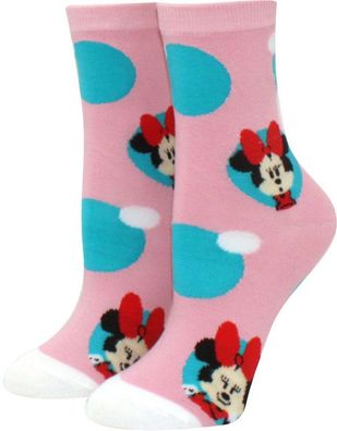 Minnie Maus Disney Characters Cartoon Damen Socken 36-41