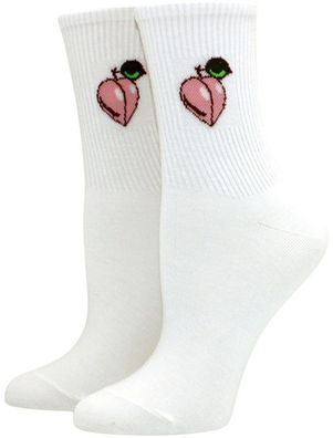 Pfirsich Midi-Socken - Frauen Fashion Lustige Socken (Größe 35-42)