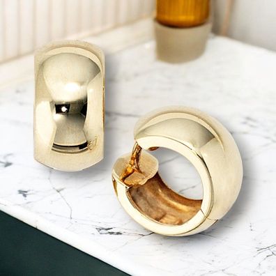 Creolen rund breit 333 Gold Gelbgold Ohrringe Goldohrringe Goldcreolen