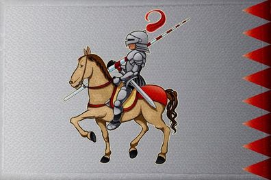 Aufnäher Ritter Motiv Nr. 7 Flagge Patch 9 x 6 cm