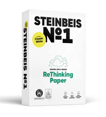 Steinbeis No 1 - Classic White 80g/m² DIN-A4 500 Blatt 100% Recycling