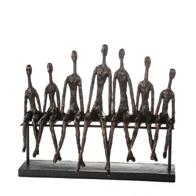 Casablanca Skulptur, "Community", Gruppe, Kunstharz, Metall, bronzefarben, , L