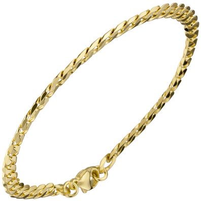 Panzerarmband 333 Gelbgold 19 cm Gold Armband Goldarmband Karabiner