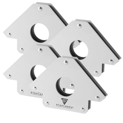 Stahlwerk Magnet-Schweißwinkel 45° x 90° x 135°, 34 kg / 75 lbs 4er Set