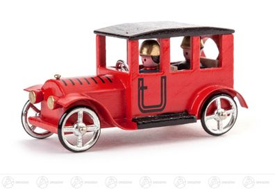 Miniatur Kommandantenwagen H=ca 3 cm NEU Erzgebirge Weihnachtsfigur Holzfigur