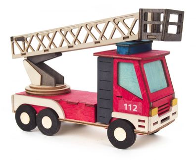 Bastelsatz Räucherhaus Feuerwehr 22x15x8cm NEU Rauchfigur Räucherfigur Räuchermä