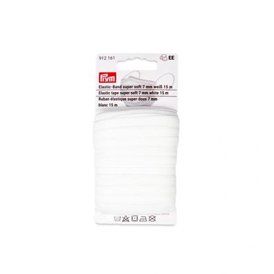 Prym Elastic-Band super soft 7 mm weiß 15 m