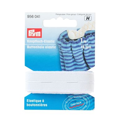 Prym Knopfloch-Elastic-Band 18 mm weiß 1 m glattes Band