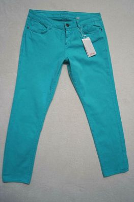 s. Oliver Jeans Knöchellänge Slim Leg Gr.40 L34 türkisblau 59,95 € NEU