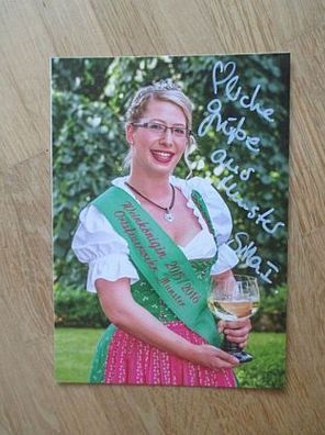 Weinkönigin Ortsfeuerwehr Munster 2015/2016 Sina I. - handsigniertes Autogramm!!!