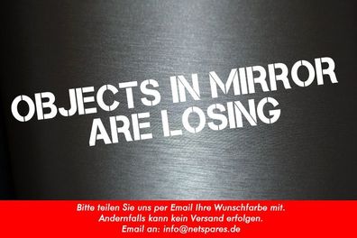 1 x 2 Plott Aufkleber Objects in Mirror Are Losing Sticker Tuning Autoaufkleber