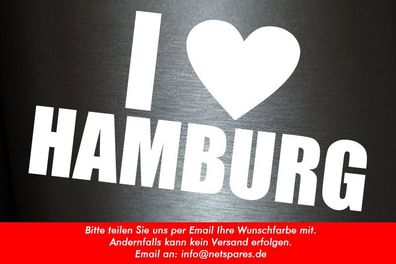 1 x 2 Plott Aufkleber I Love Hamburg Herz Heart Sticker Tuning Autoaufkleber Fun