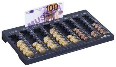 Durable Zählbrett 33,5x324x190mm d gr mit 8 Schächten für Münzen