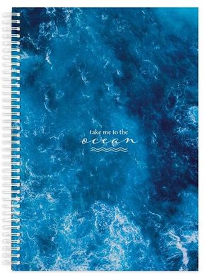 Roth Spiral Notizbuch mit fbg. Rändern A4 "Ocean"