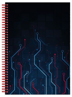 Roth Spiral Notizbuch mit fbg. Rändern A5 "Network"
