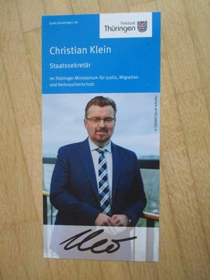 Thüringen Staatssekretär CDU Christian Klein - handsigniertes Autogramm!!!