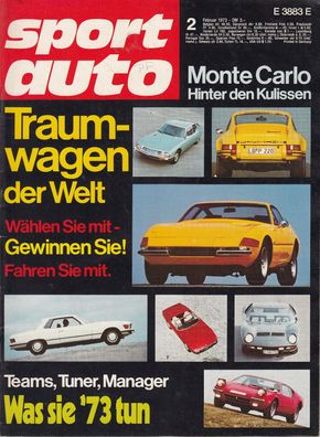 sport auto 2/1973, Formel 1, Monte Carlo, Dragster, Fiat, Ford, Simca, Jacky Ickx