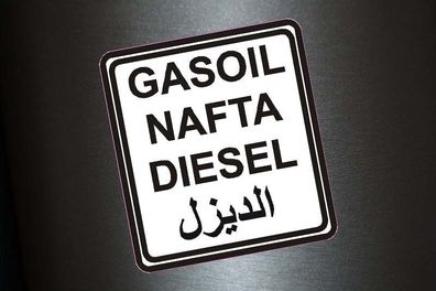 1 x Aufkleber Diesel Nafta Gasoil Arabisch Tank Sticker Benzin Tuning Auto Fun