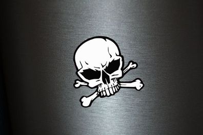 1 x Aufkleber Nummernschild Plakette Ersatz Skull Totenkopf Autoaufkleber Tuning