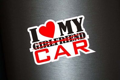 1 x Aufkleber I Love My Girlfriend Sticker Shocker Autoaufkleber Tuning Fun Gag