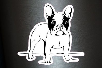 1 x Aufkleber Mops Hund Bulldogge Dogge Sticker Tuning Autoaufkleber Shocker Fun
