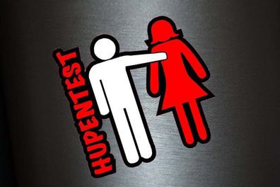 1 x Aufkleber Hupentest Boobs Sticker Autoaufkleber Tuning Shocker Turbo Fun Gag