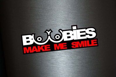 1 x Aufkleber Boobies Make Me Smile Boobs Sticker Shocker Autoaufkleber Tuning