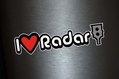 1 x Aufkleber I Love Radar Radarfalle Blitzer Shocker Turbo OEM Sticker Tuning