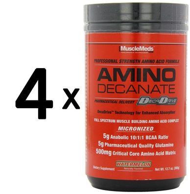 4 x MuscleMeds Amino Decanate, Citrus Lime - 360g