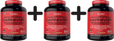 3 x MuscleMeds Carnivor, Chocolate Peanut Butter - 2016g