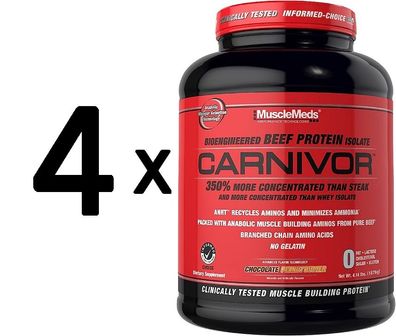 4 x MuscleMeds Carnivor, Chocolate Peanut Butter - 2016g