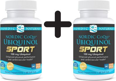 2 x Nordic Naturals Nordic CoQ10 Ubiquinol Sport, 100mg - 60 softgels