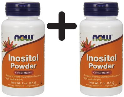 2 x NOW Foods Inositol, Powder - 57g